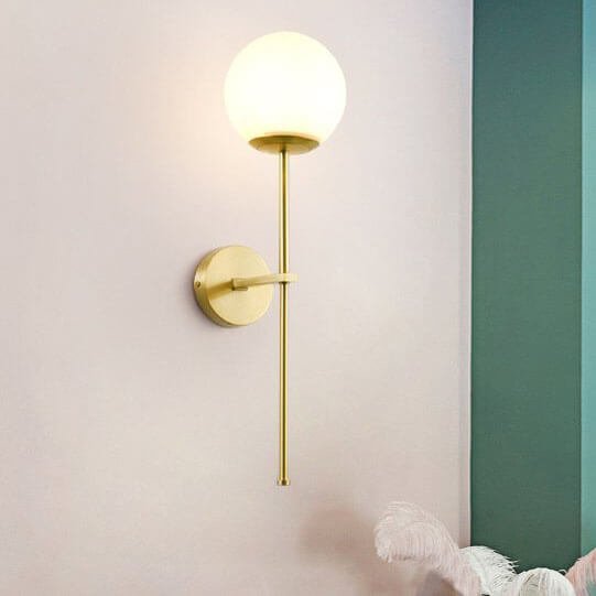 Đèn tường hiện đại xi mạ chao kính đen DTV41