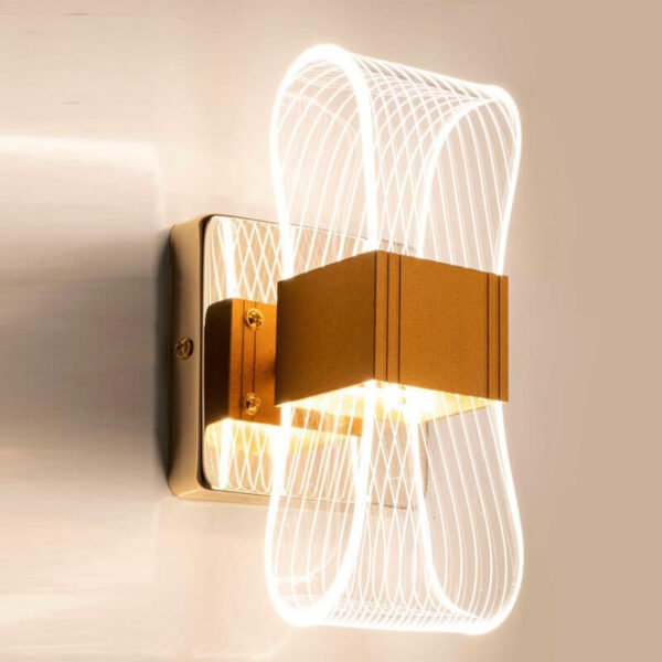 Đèn tường hiện đại DTV452 mạ vàng chao mica