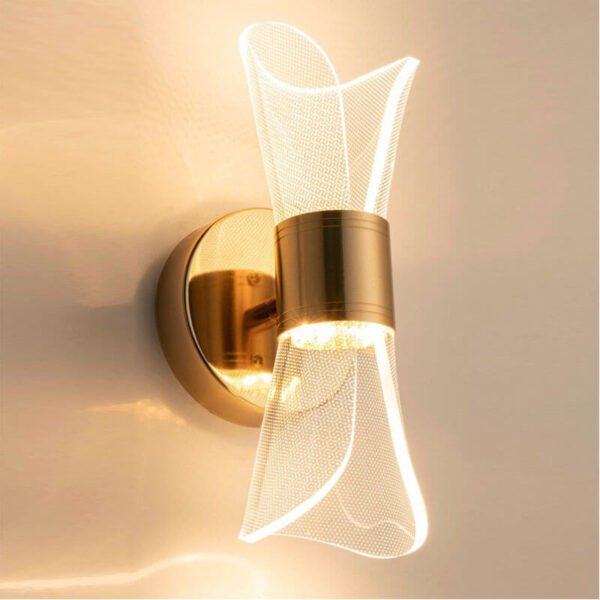 Đèn tường hiện đại DTV454 mạ vàng chao mica