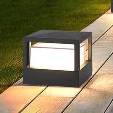 Đèn trụ cổng ngoài trời DTV472 sơn đen mica