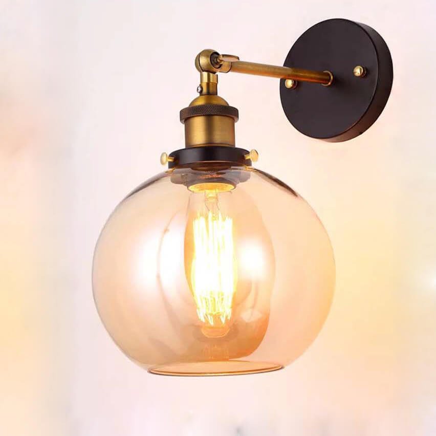 Đèn tường cổ điển thân đồng chao đen DTX09