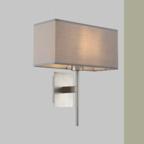 Đèn tường hiện đại mạ inox chao vải xám DTX127