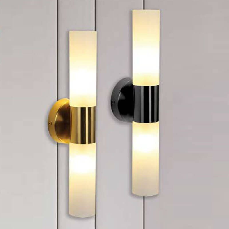 Đèn tường đôi mạ vàng hoặc sơn đen chao kính DTX148