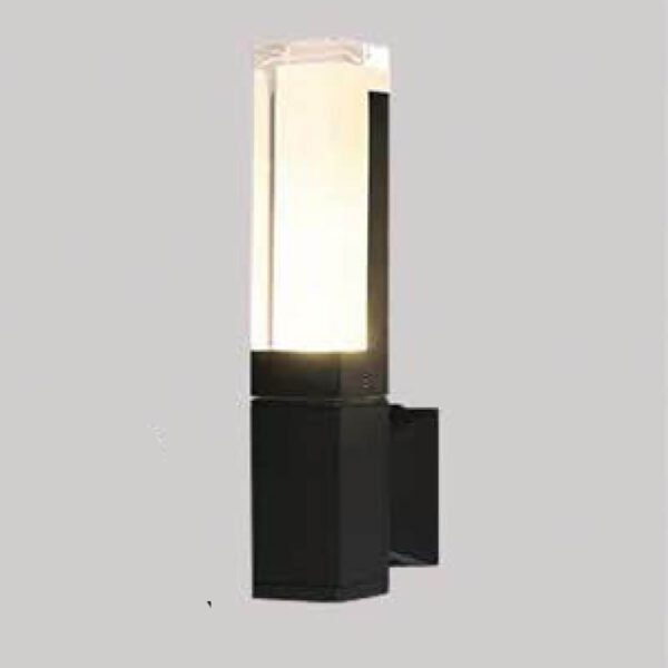 Đèn tường ngoài trời sơn đen chao mica DTX165