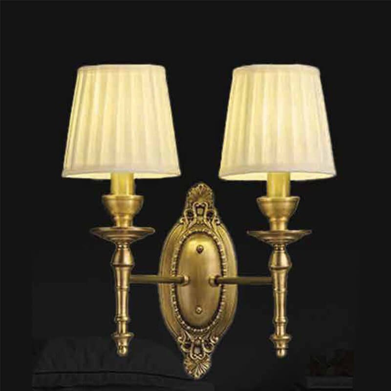 Đèn tường đôi đồng chao vải DTX173
