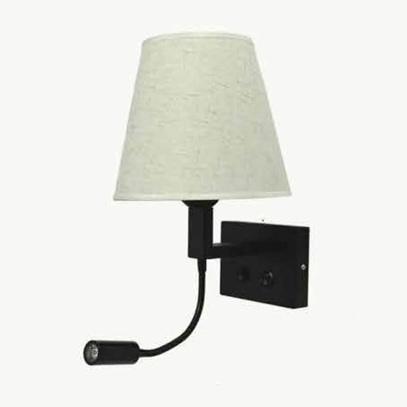 Đèn tường hiện đại sơn đen chao vải DTX186