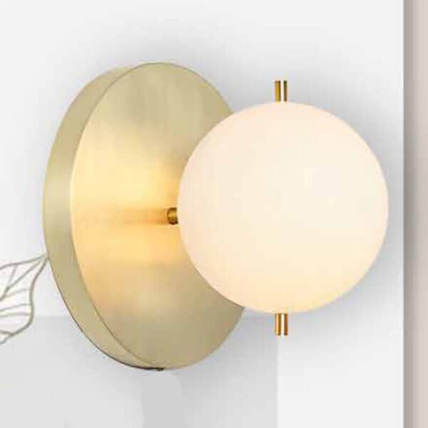 Đèn tường đồng đồng chao kính DTX188