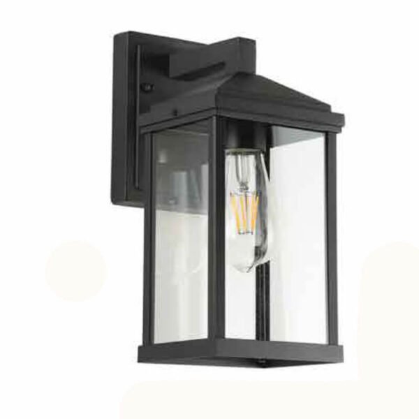 Đèn tường ngoài trời sơn đen chao kính DTX199
