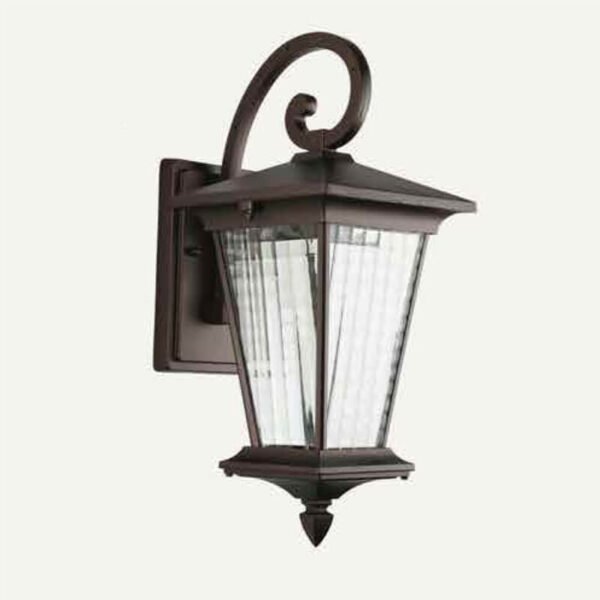 Đèn tường ngoài trời sơn màu nâu chao kính DTX200