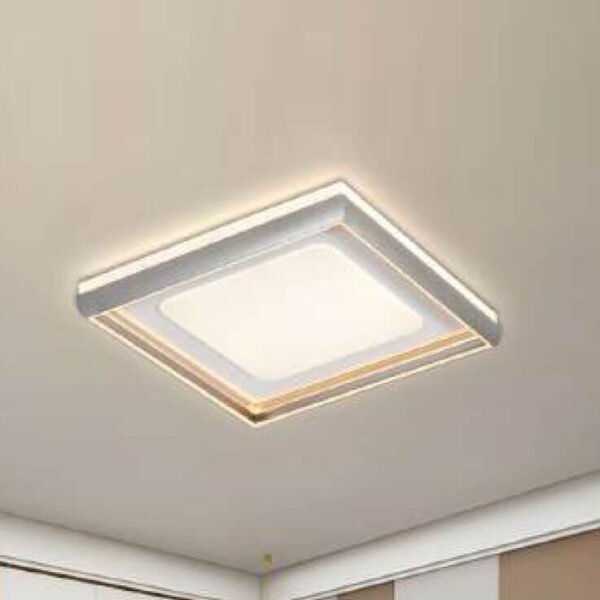 Đèn ốp trần hợp kim sơn trắng MOR141 Ø50cm x cao 10cm