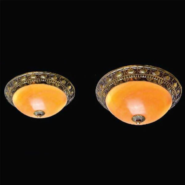 Đèn ốp trần đồng nguyên chất và thủy tinh MOR72
