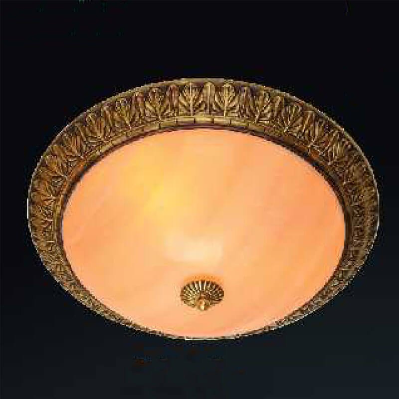 Đèn ốp trần đồng nguyên chất và thủy tinh MOR78 Ø50cm