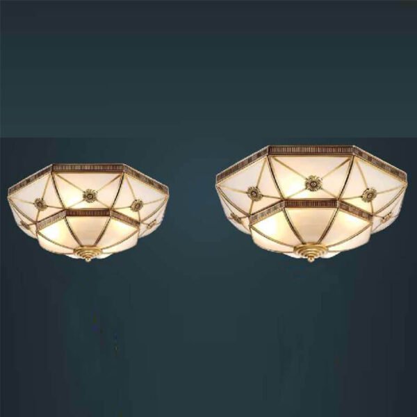 Đèn ốp trần đồng nguyên chất và thủy tinh MOR85