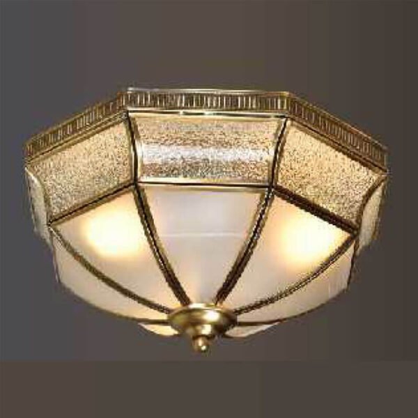 Đèn ốp trần đồng nguyên chất và thủy tinh MOR93 Ø32cm