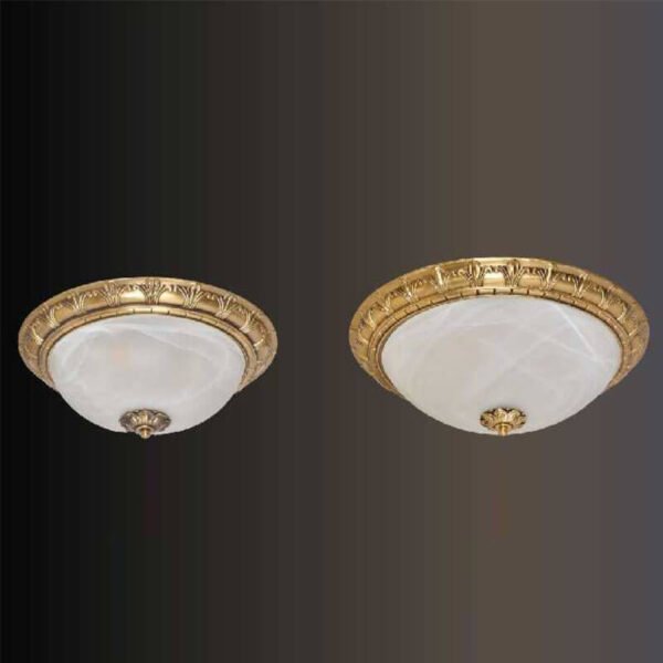Đèn ốp trần đồng nguyên chất và thủy tinh MOR96