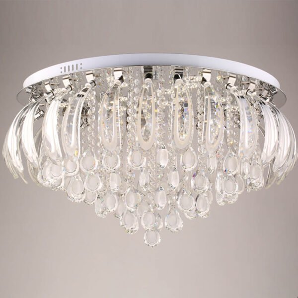 Đèn ốp trần mâm pha lê 7 màu đổi màu MOV04 Ø80cm