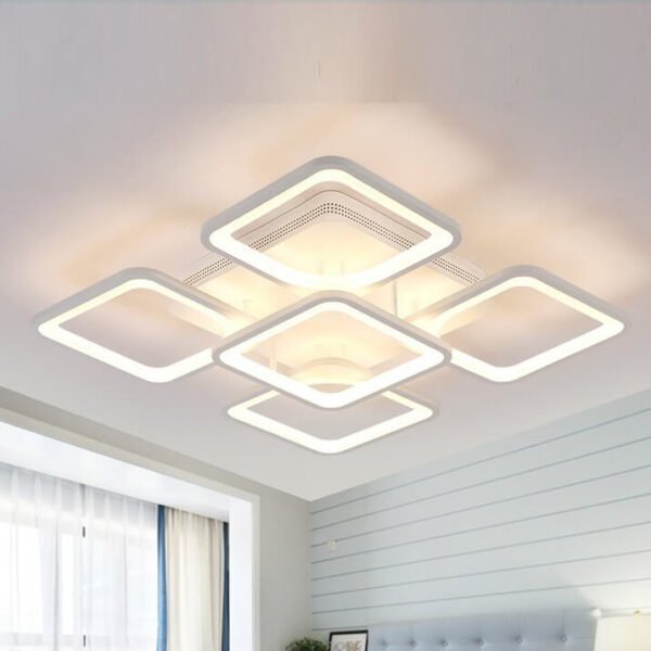 Đèn LED ốp trần hợp kim sơn trắng MOV10 dài 55cm x rộng 55cm