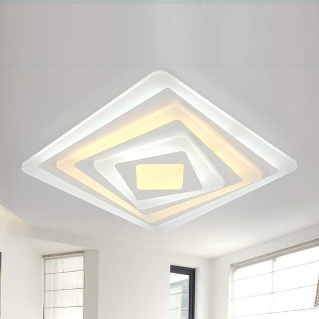 Đèn LED ốp trần hợp kim sơn trắng MOV13 dài 55cm x rộng 55cm
