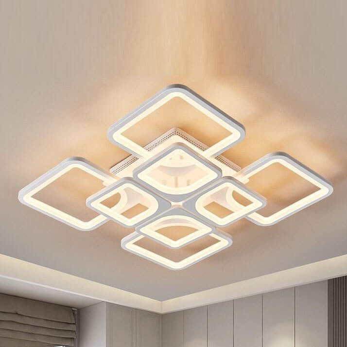 Đèn ốp trần MOV32 hợp kim sơn trắng, dài 60cm x rộng 60cm