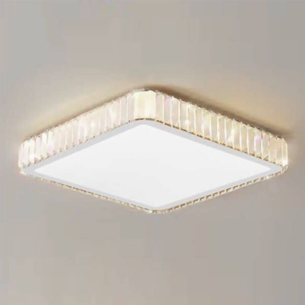 Đèn ốp trần MOX17 hợp kim mạ vàng, pha lê, dài 50cm x rộng 50cm