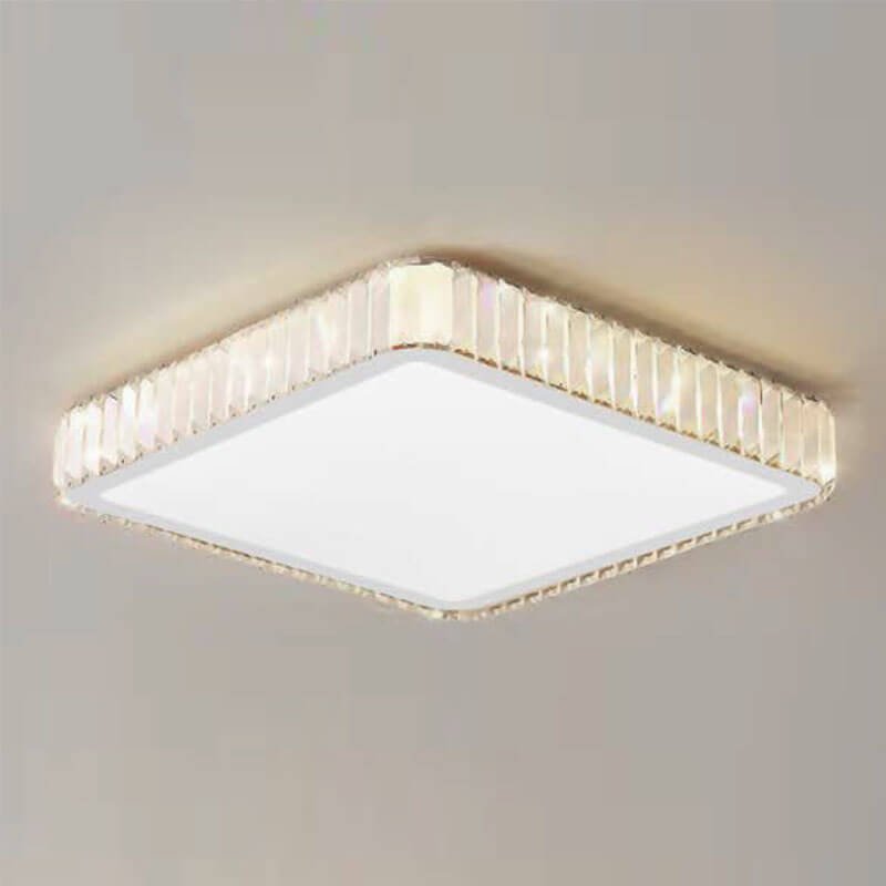 Đèn ốp trần MOX17 hợp kim mạ vàng, pha lê, dài 50cm x rộng 50cm