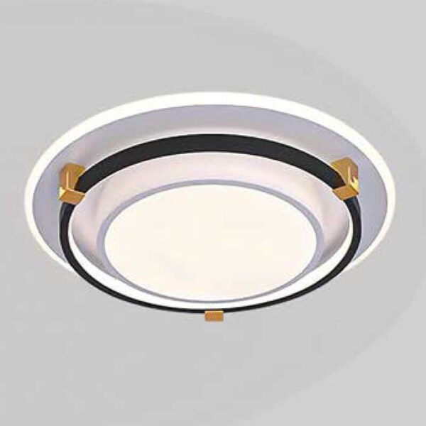 Đèn ốp trần MOX21 hợp kim sơn đen, trắng, vàng, Ø50cm