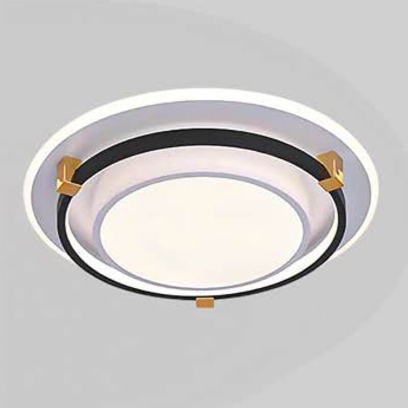 Đèn ốp trần MOX21 hợp kim sơn đen, trắng, vàng, Ø50cm