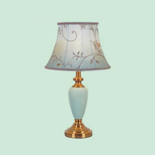 Đèn ngủ để bàn NR09 thân hợp kim mạ đồng, Ø30cm x cao 60cm