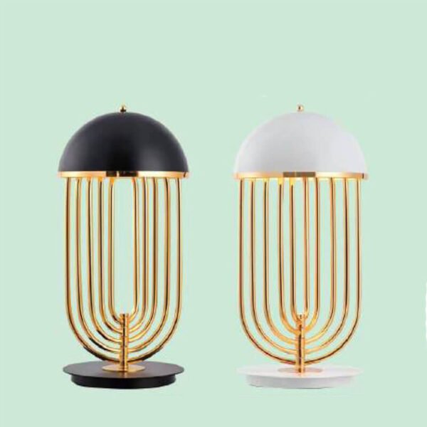 Đèn bàn NR21 hợp kim mạ vàng, sơn đen/trắng, Ø30cm x cao 65cm