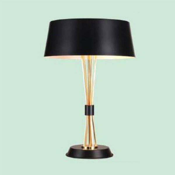 Đèn bàn NR22 hợp kim mạ vàng, sơn đen, Ø33cm x cao 50cm