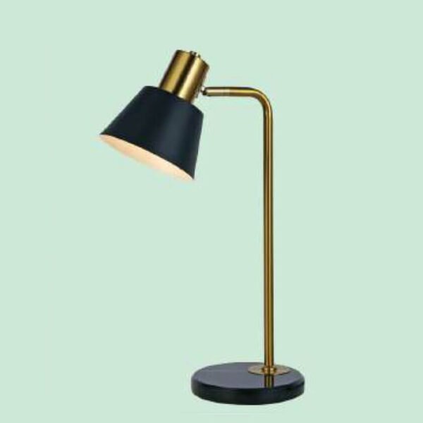 Đèn bàn NR29 hợp kim mạ vàng, sơn đen, Ø15cm x cao 53cm