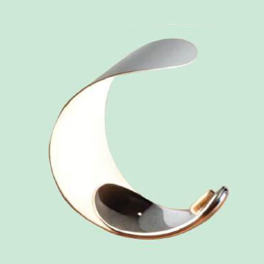 Đèn bàn NR36 hợp kim mạ vàng, sơn trắng, dài 23cm x cao 26cm