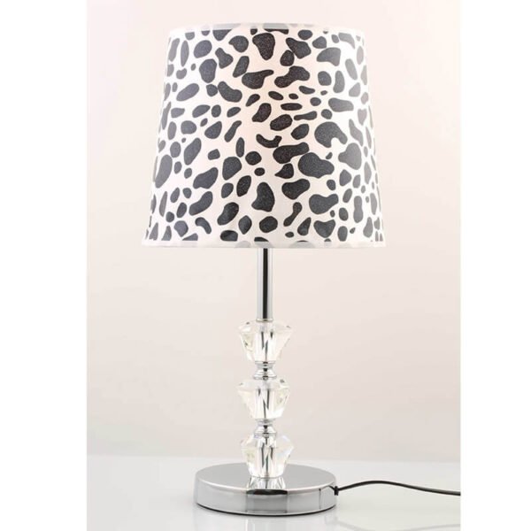 Đèn ngủ để bàn hợp kim pha lê K9 chụp vải NV36 Ø25cm x cao 48cm