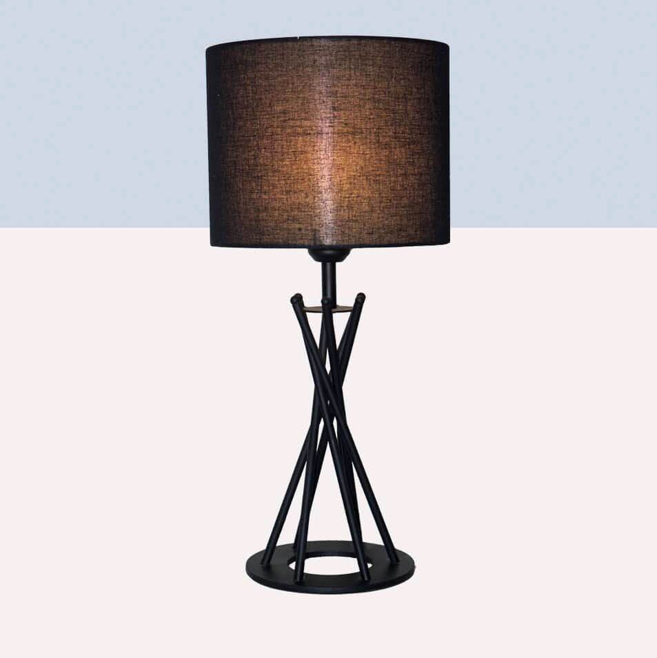 Đèn ngủ để bàn hợp kim chụp vải dày NX18 Ø22,5cm x cao 55cm