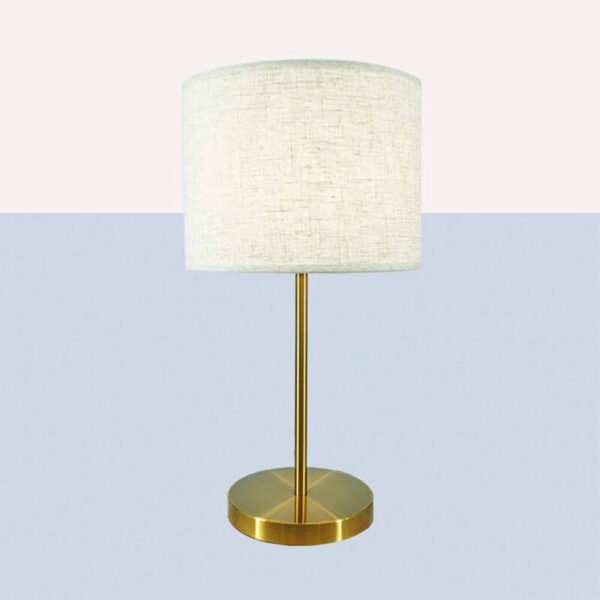 Đèn ngủ để bàn hợp kim xi mạ vàng chụp vải NX48 Ø28cm x cao 49cm