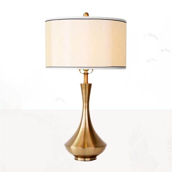 Đèn ngủ để bàn hợp kim xi mạ vàng chụp vải NX51 Ø35cm x cao 65cm