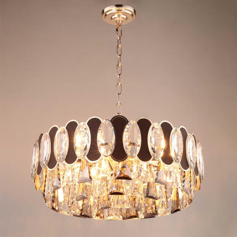 Đèn thả phòng khách pha lê PLK29 Ø60cm x cao 32cm