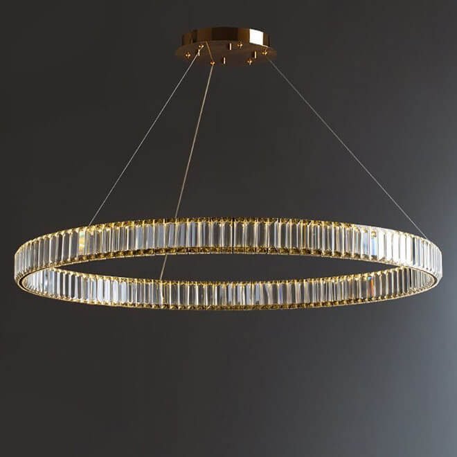 Đèn thả vòng tròn pha lê PLK46
