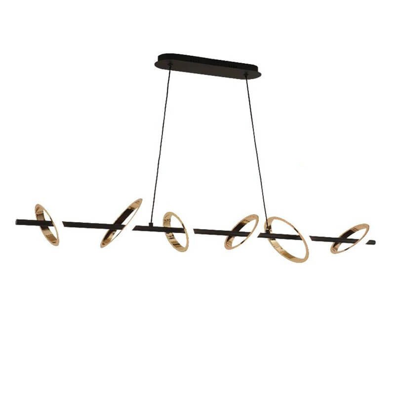 Đèn thả bàn ăn TRN48 dài 1m x rộng 20cm sơn đen mạ vàng