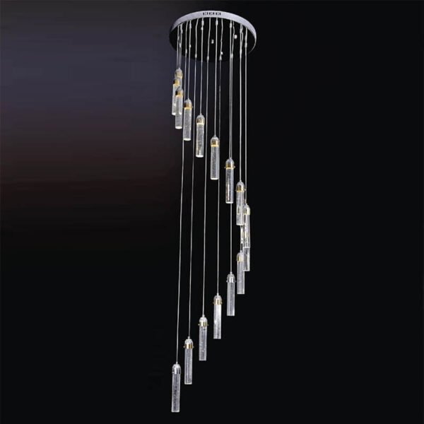 Đèn thả thông tầng TTR01 Ø50cm x cao 2,3m, đèn LED