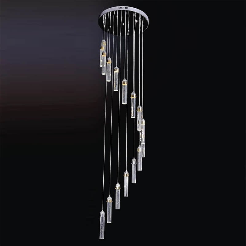 Đèn thả thông tầng TTR01 Ø50cm x cao 2,3m, đèn LED