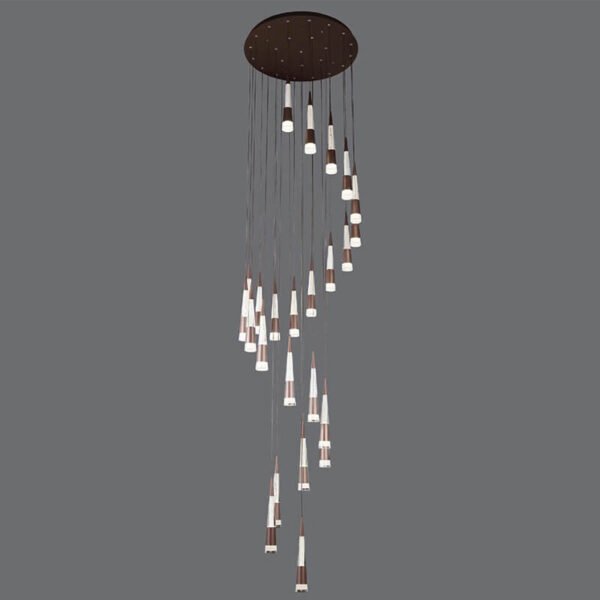 Đèn thả thông tầng TTR02 Ø60cm x cao 2,5m, LED 3000K