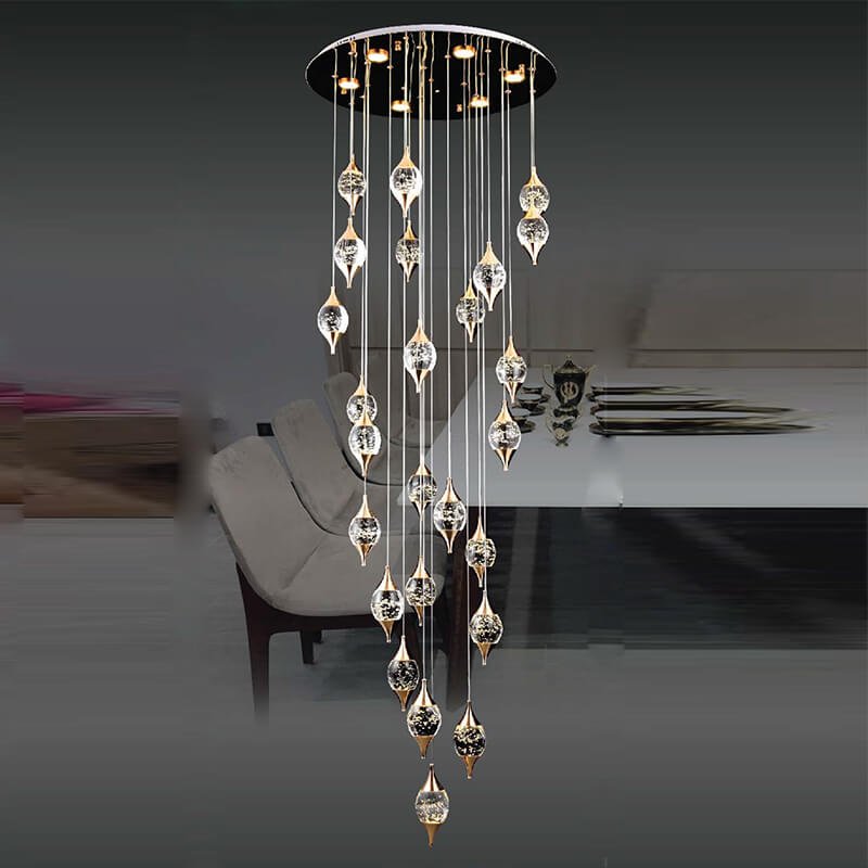 Đèn thả thông tầng TTR03 Ø60cm x cao 3m, LED 3000K