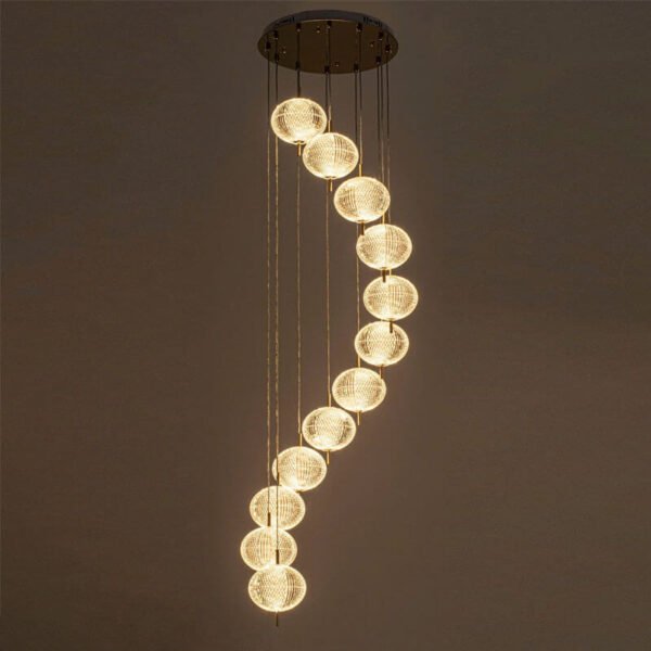 Đèn thả thông tầng TTV36 Ø40cm x cao 2m, LED 3 chế độ sáng