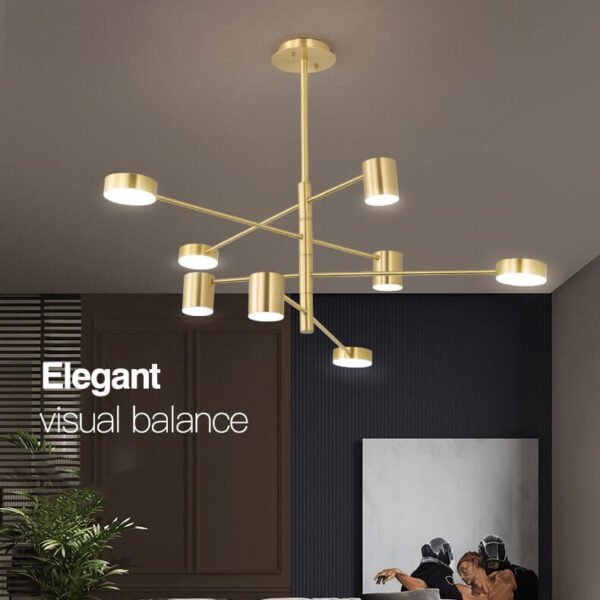 Đèn thả bàn ăn hợp kim xi mạ vàng Ø80cm cao 75cm TVN168