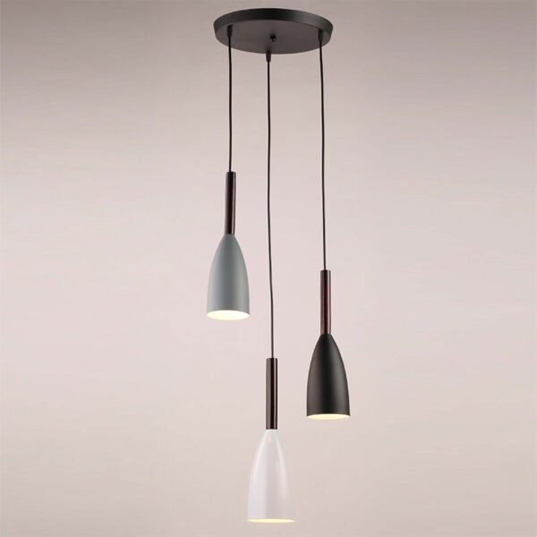 Đèn thả bàn ăn 3 bóng hợp kim sơn Ø10cm cao 35cm TVN291