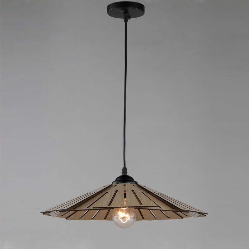 Đèn thả bàn ăn TVN436 sơn đen thủy tinh xám khói Ø40cm