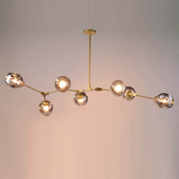 Đèn thả bàn ăn TVN558 7 tay dài 150cm cao 75cm