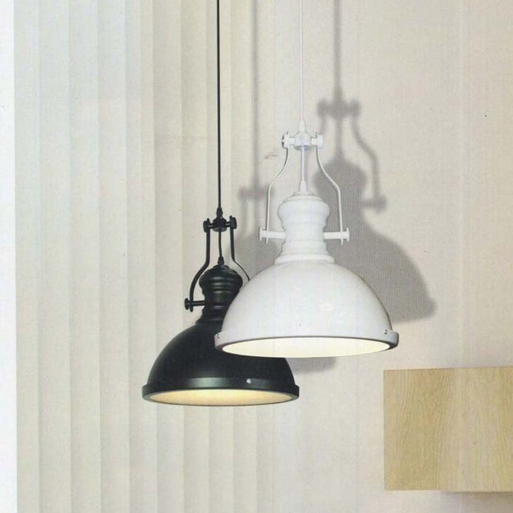 Đèn thả bàn ăn TVN688 hợp kim sơn đen trắng Ø32cm x cao 40cm