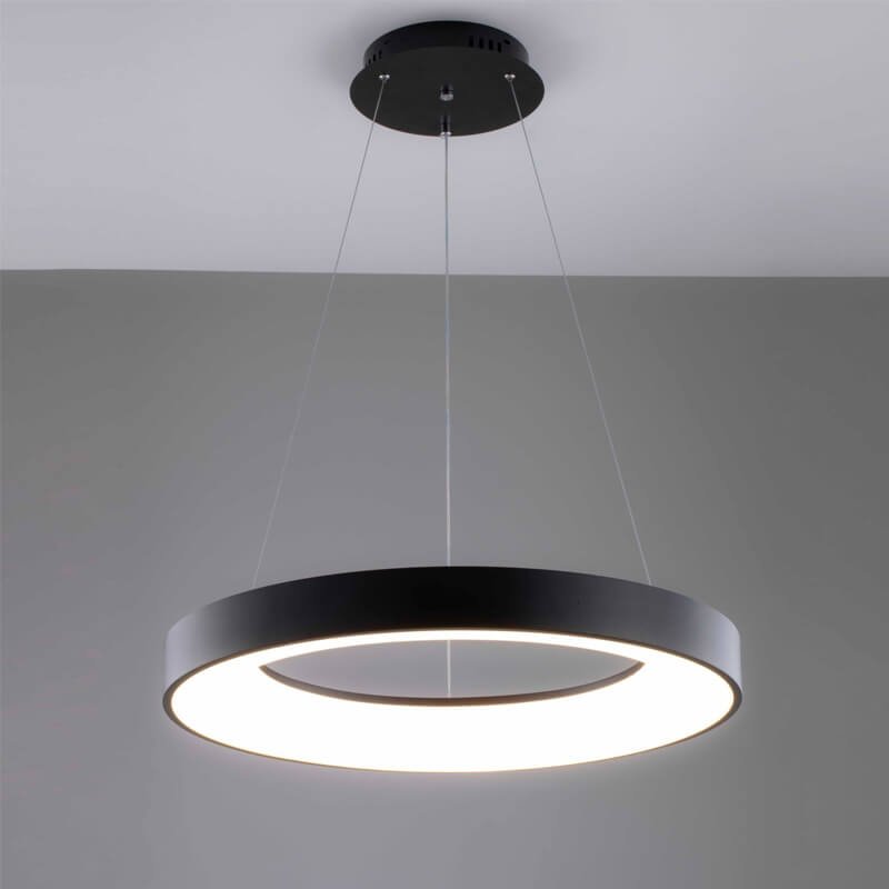 Đèn thả vòng tròn TVN727 hợp kim sơn đen LED 3 chế độ ánh sáng